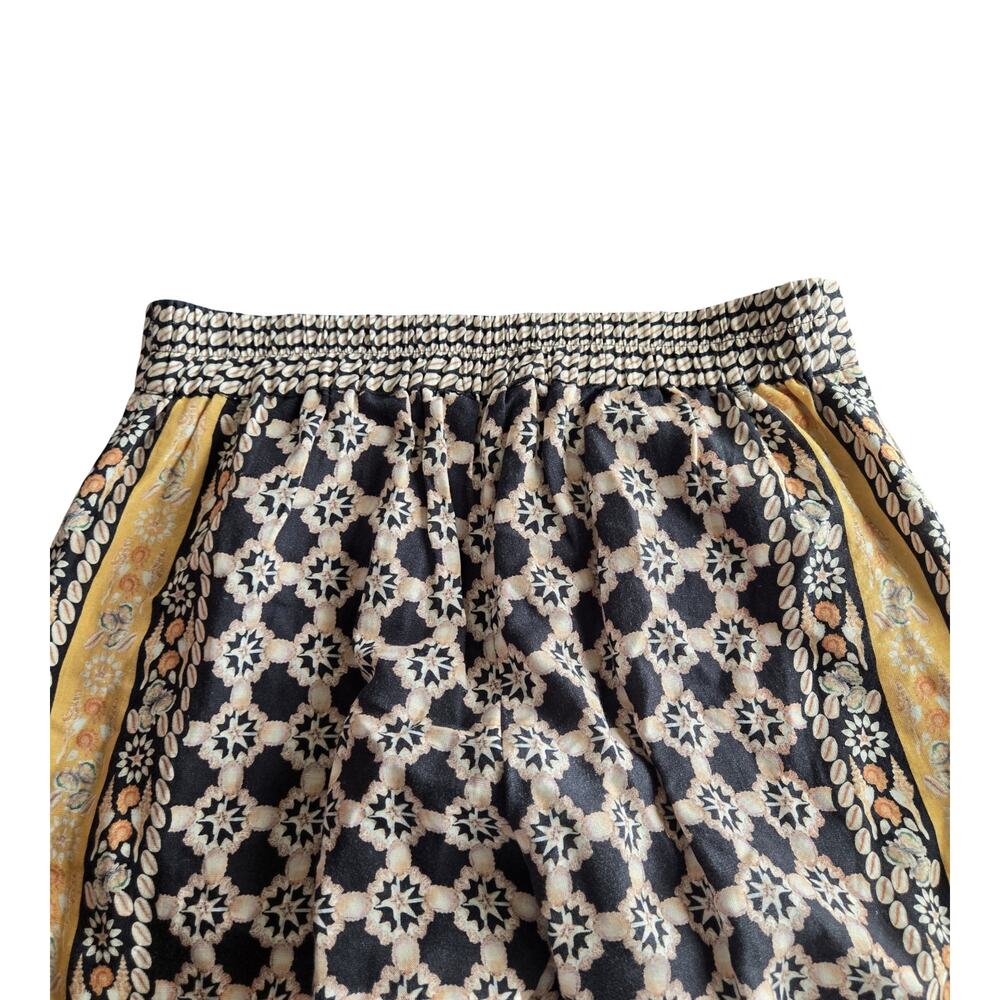Ranna Gill Printed Linen Wide-Leg Pants Size: M - Picture 7 of 8